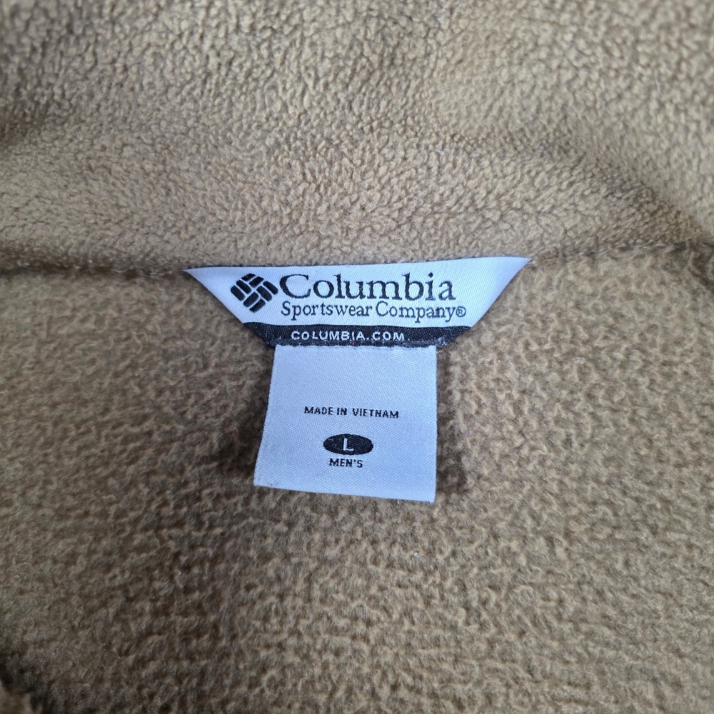 Columbia Mens Steens Mountain Full Zip Fleece Jacket Tan Khaki Large WM6113 - Picture 7 of 8